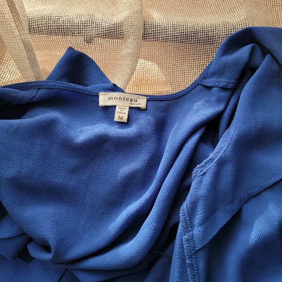 Monteau blue wrap peplum - Picture 8 of 8